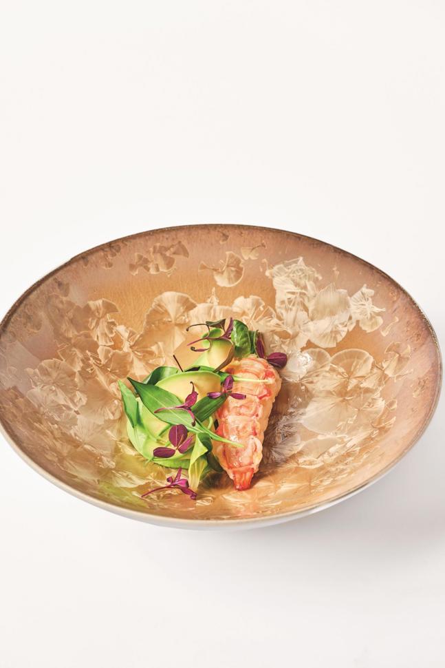 Südafrikanische Scampi mit Avocado und Bärlauch  